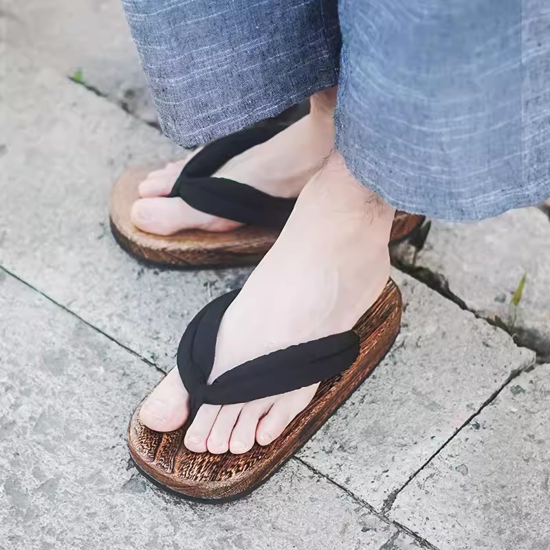 Geta Wooden Sandal - Sandalias de Verano para Hombre, Estilo