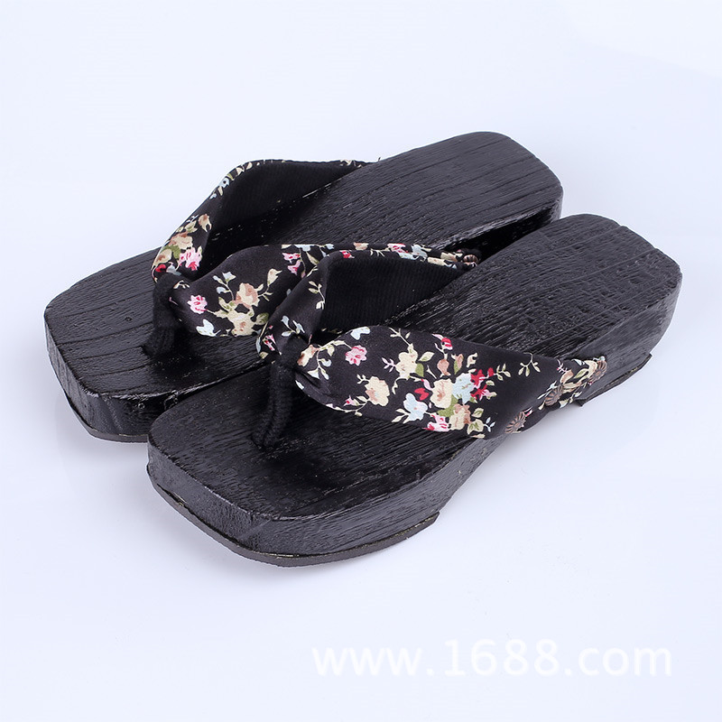 Geta Wooden Sandal - Sandalias Geta con Plataforma y Tacón