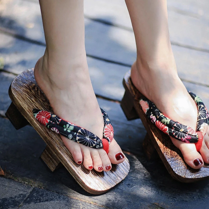 Zapatos de Cosplay para Mujer, - Geta Wooden Sandal reseña y precio